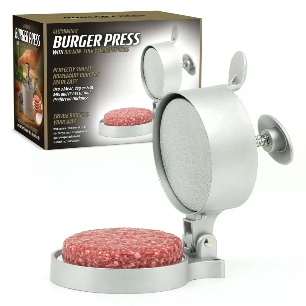 Spring-Loaded Burger Press