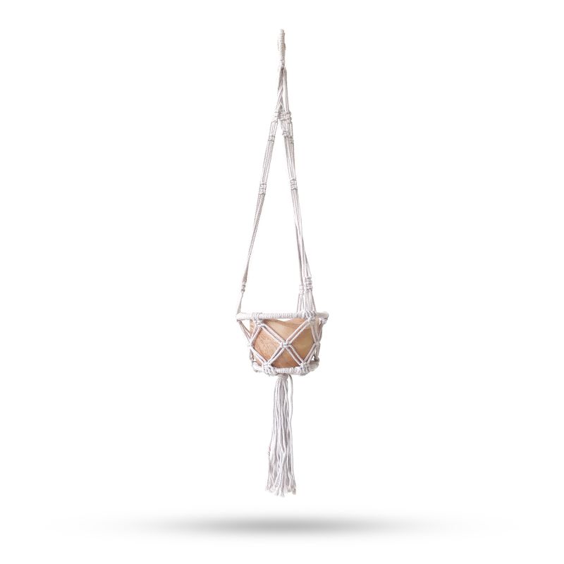 Natural Macrame Hoop Plant Hanger — 16 cm