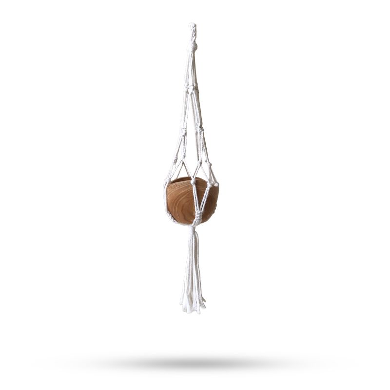 Natural Macrame Plant Hanger — Classic Large